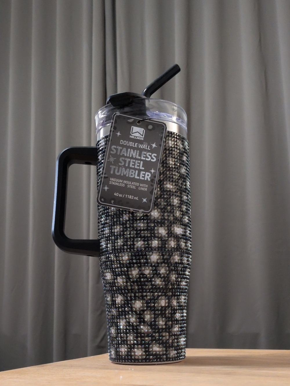Blingy Cheetah Print Stainless Steel Tumbler